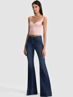 Alice and Olivia CROP TOPS*EVE BUSTIER TOP SAGE