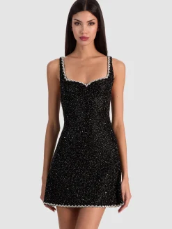 Alice and Olivia MINI*EVE EMBELLISHED MINI DRESS