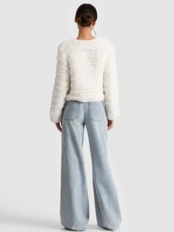 Alice and Olivia JACKETS*FAWN FAUX FUR JACKET BLACK