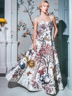 Alice and Olivia MAXI*FIA EMBELLISHED MAXI GOWN