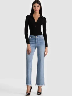 Alice and Olivia JEANS*FIERCE JEAN SOFT WHITE