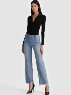 Alice and Olivia JEANS*FIERCE JEAN SOFT WHITE