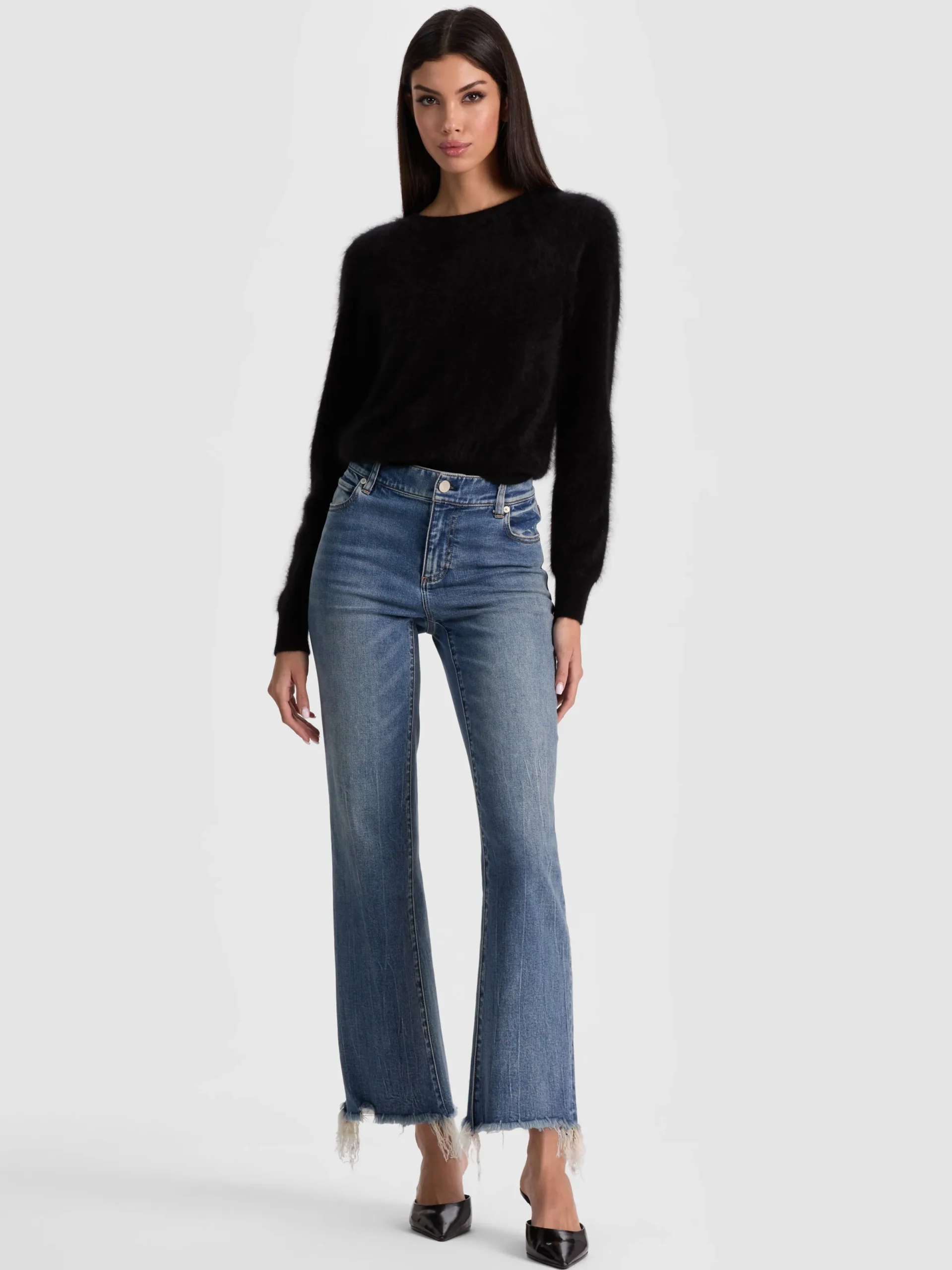Alice and Olivia JEANS*FIERCE JEAN GREY MINERAL
