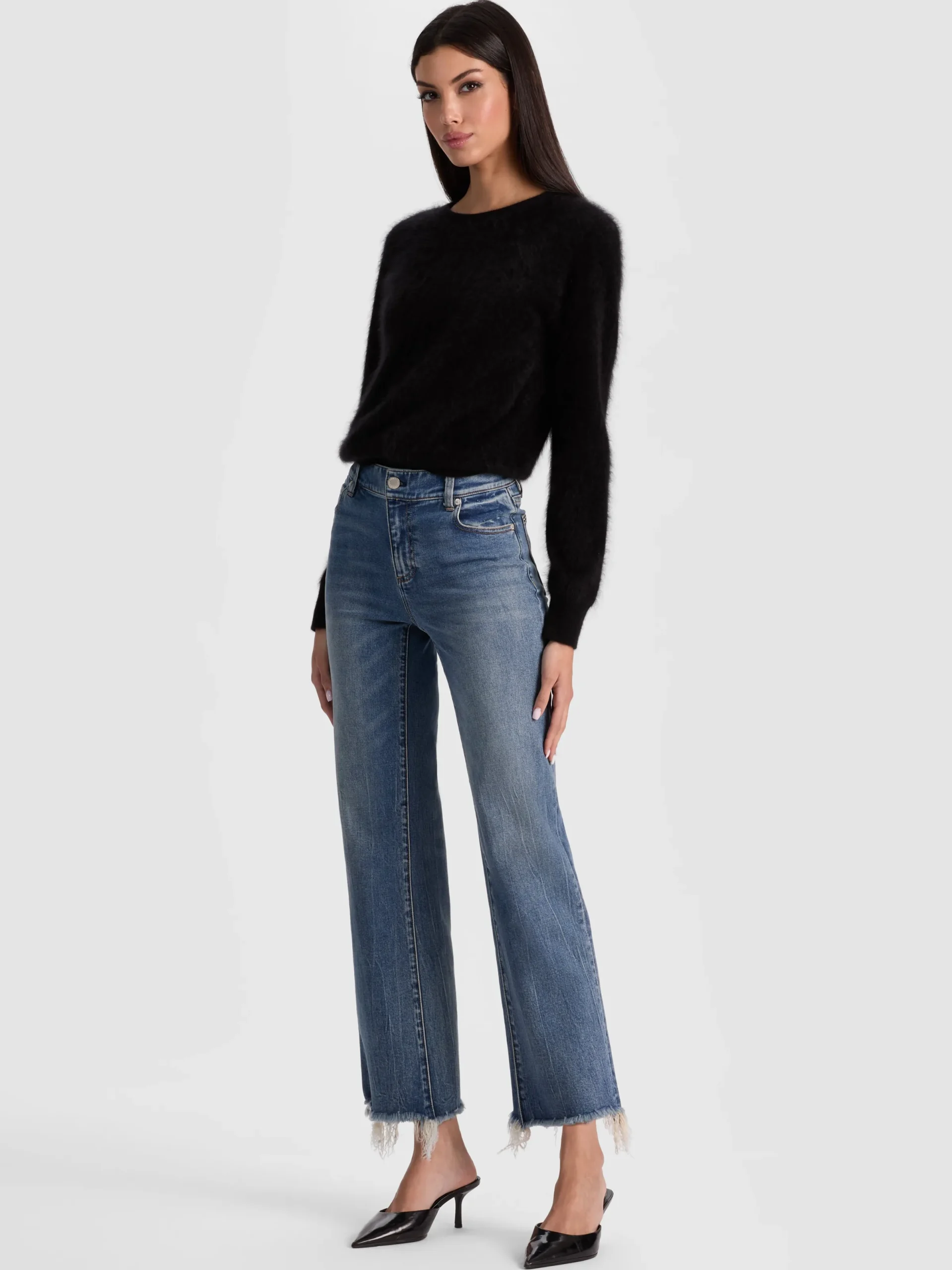 Alice and Olivia JEANS*FIERCE JEAN GREY MINERAL
