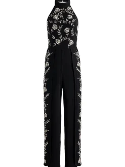 Alice and Olivia JUMPSUITS + ROMPERS*GATZ EMBELLISHED JUMPSUIT OFF WHITE