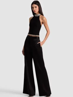 Alice and Olivia TANKS*GATZ EMBELLISHED TOP MIDNIGHT BLUE