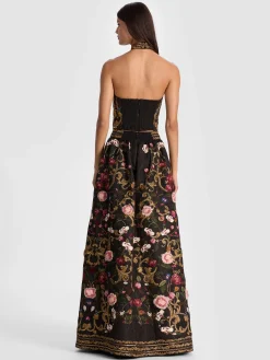 Alice and Olivia CROP TOPS*GATZ EMBELLISHED TOP GOLD