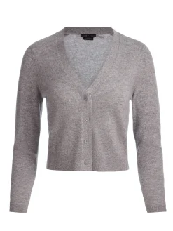 Alice and Olivia CARDIGANS*GRACE CASHMERE CARDIGAN GREY MINERAL