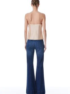 Alice and Olivia TANKS*HARMON SLIP TANK BLACK