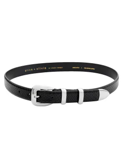 Alice and Olivia 24/25 SALE*HAYDEN BUCKLE BELT BLACK/SILVER