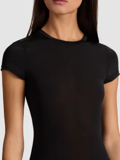 Alice and Olivia T-SHIRTS*HOTTIE SHRUNKEN BABY TEE DARK OLIVE