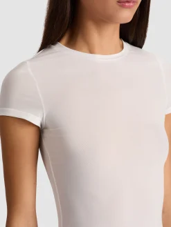 Alice and Olivia T-SHIRTS*HOTTIE SHRUNKEN BABY TEE BLACK