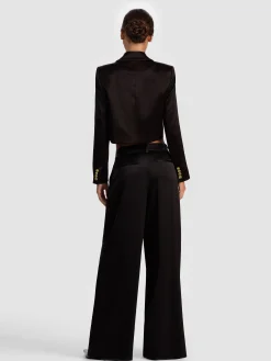 Alice and Olivia BLAZERS*INES CROPPED BOXY BLAZER OXBLOOD