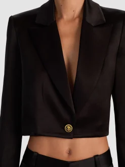 Alice and Olivia BLAZERS*INES CROPPED BOXY BLAZER OXBLOOD