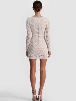 Alice and Olivia MINI*INKA LACE MINI DRESS ENGLISH ROSE