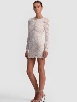 Alice and Olivia MINI*INKA LACE MINI DRESS ENGLISH ROSE