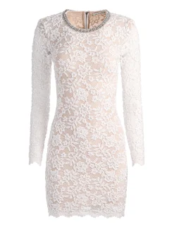 Alice and Olivia MINI*INKA LACE MINI DRESS ENGLISH ROSE