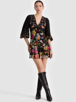 Alice and Olivia MINI*IRENE MINI DRESS VISIONARY