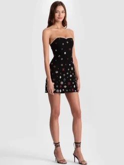 Alice and Olivia MINI*IVA EMBELLISHED MINI DRESS