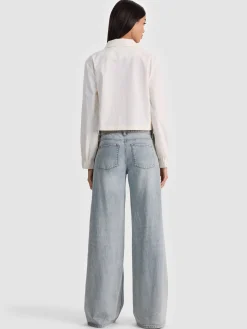 Alice and Olivia CROPPED JACKETS*JAMES FUNNEL NECK CROPPED PARKA GREY MINERAL