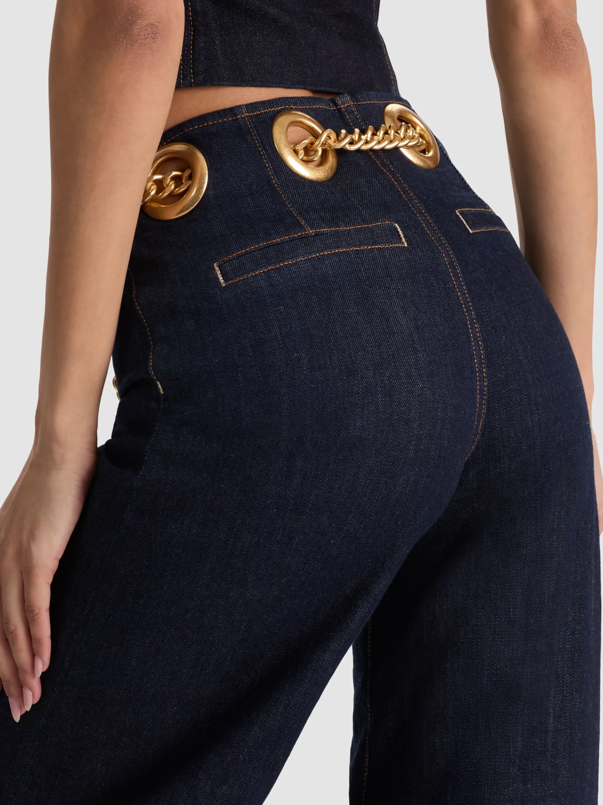Alice and Olivia JEANS*JASPER CHAIN BELT JEAN