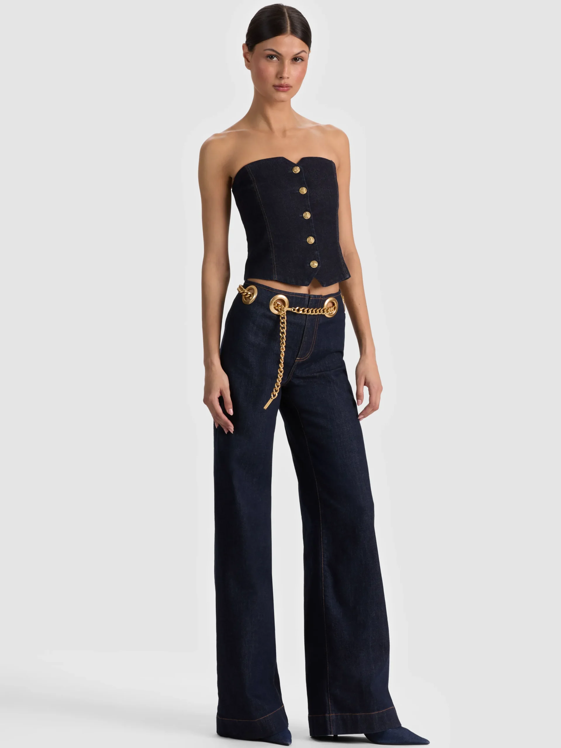 Alice and Olivia JEANS*JASPER CHAIN BELT JEAN