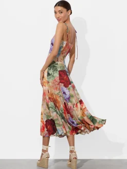 Alice and Olivia MIDI*JEANETTE PANELED MIDI DRESS