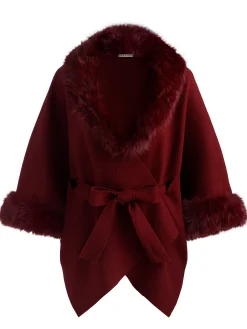 Alice and Olivia ANDREW PANT|JADE MESH BUTTON DOWN*JOANNE SWEATER COAT OXBLOOD