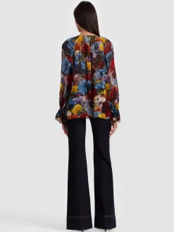 Alice and Olivia BLOUSES*JOSEPHINE BLOUSE BLACK/BLACK