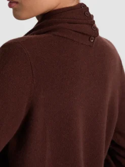 Alice and Olivia PULLOVERS*JULES CASHMERE DRAPED PULLOVER BLACK