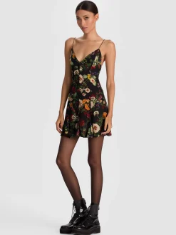 Alice and Olivia MINI*JULIETTA MINI SLIP DRESS REGAL RETREAT