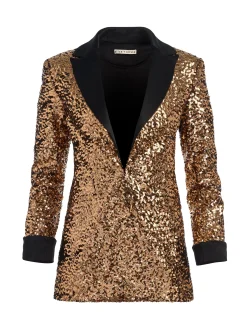 Alice and Olivia BLAZERS*JUSTIN SEQUIN BLAZER OXBLOOD