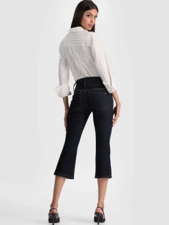 Alice and Olivia JEANS*KAI LOW RISE CAPRI JEAN BLACK