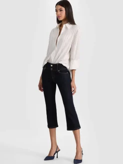 Alice and Olivia JEANS*KAI LOW RISE CAPRI JEAN BLACK