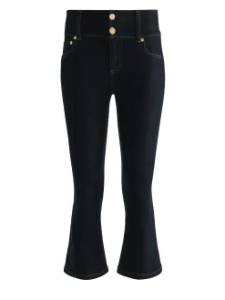 Alice and Olivia JEANS*KAI LOW RISE CAPRI JEAN BLACK