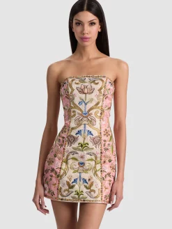 Alice and Olivia MINI*KATIA EMBROIDERED MINI DRESS