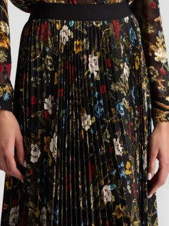 Alice and Olivia MAXI*KATZ PLEATED MAXI SKIRT