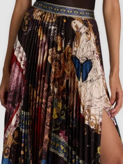 Alice and Olivia MAXI*KATZ PLEATED MAXI SKIRT OFF WHITE