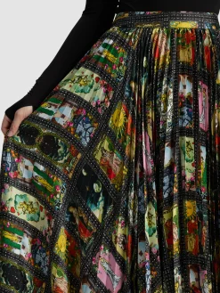 Alice and Olivia MAXI*KATZ PLEATED MAXI SKIRT OFF WHITE