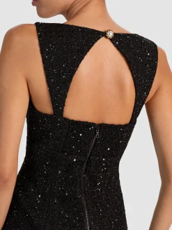 Alice and Olivia MINI*KERIA EMBELLISHED TWEED MINI DRESS