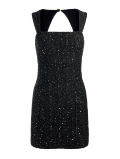 Alice and Olivia MINI*KERIA EMBELLISHED TWEED MINI DRESS