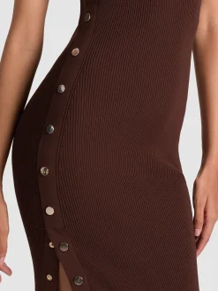 Alice and Olivia MIDI*LALITA RACERBACK TANK DRESS BLACK