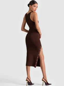 Alice and Olivia MIDI*LALITA RACERBACK TANK DRESS BLACK