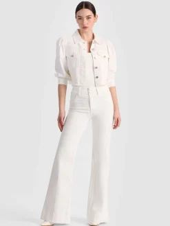 Alice and Olivia DENIM*LANA DENIM JACKET ROCKSTAR BLUE