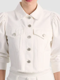 Alice and Olivia DENIM*LANA DENIM JACKET ROCKSTAR BLUE