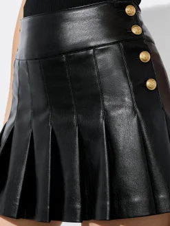 Alice and Olivia MINI*LANNA VEGAN MINI SKIRT CAMEL