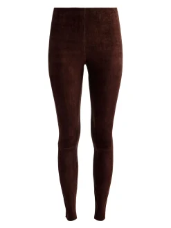 Alice and Olivia LEATHER AND SUEDE*LENNOX SUEDE LEGGING DARK CHOCOLATE