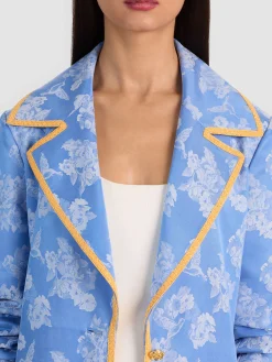 Alice and Olivia COATS*LEVINE DOUBLE BREASTED COAT ECRU