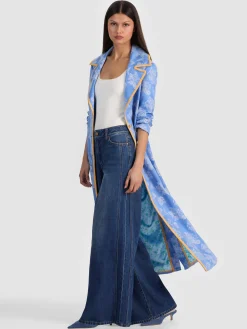 Alice and Olivia COATS*LEVINE DOUBLE BREASTED COAT ECRU