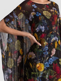 Alice and Olivia MAXI*LINN CAPE MAXI DRESS OXBLOOD